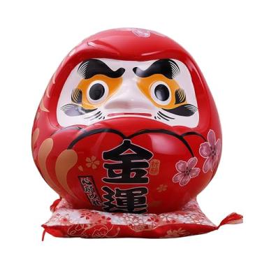 Imagem de Boneca Daruma - Boa Sorte e Desejos de Felicidade, Presentes Feng Shui, Decoração Feng Shui, Boneca Dharma Japonesa, Daruma Japonesa (Vermelho)