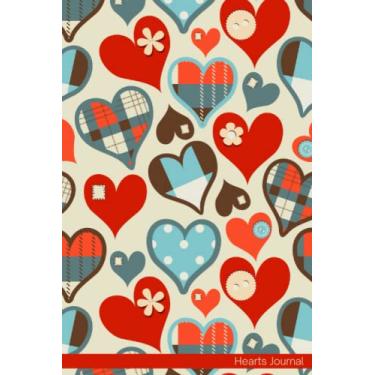 Imagem de Diário de corações: Diário de caderno para adolescentes e adultos | 120 páginas | linhas cinza | capa brilhante | 15 x 23 cm