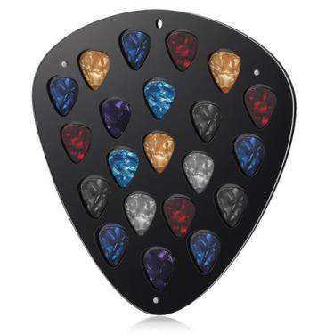 Imagem de Vitrina de palhetas de guitarra Teenyyou montável na parede preta