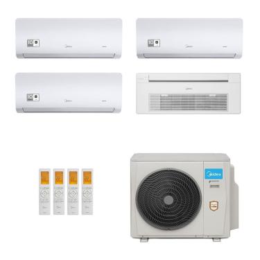 Imagem de Ar-Condicionado Multi Split Inverter Midea 42.000 (3x Evap HW 9.000 + 1x Evap Cassete 1 Via 12.000) Quente/Frio 220V