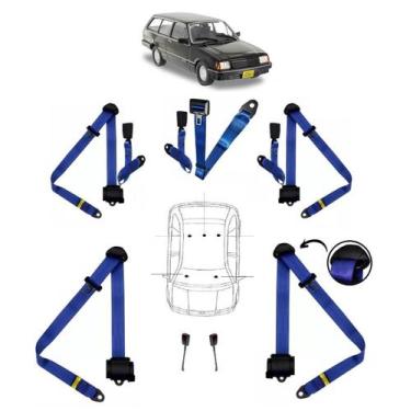 Imagem de Kit cinto de segurança COMPLETO para CHEVROLET MARAJO + fechos - HCML,