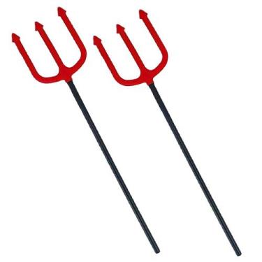 Imagem de Tridente Hallowen Carnaval Fantasia Kit 2 Uni Capetinha Diabinha Cospl