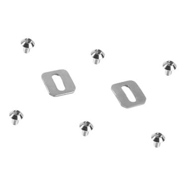 Imagem de Colaxi 2x Bicicleta Autobloqueante Pedal Juntas Arruelas Reparo Reposição Antiderrapante com Parafusos Pedal de Bicicleta Grampo Acessórios para Interior e, Prata