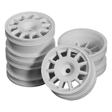 Imagem de JunZheHub 4x Racings Car Wheel Hub Pneus RC Wheel Rims Acessórios Altamente Compatível com 1/10 Tjxx M03 MB01 Hbbx
