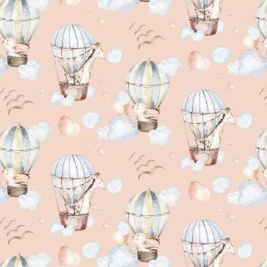 Imagem de Papel De Parede Animais Infantil Aquarela Adesivo Lavável Autocolante 