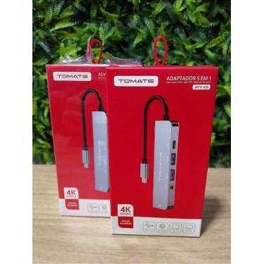 Imagem de Adaptador Type-C para HDMI USB PD e P2 - Tomate MTV-615 - Conexão 4K