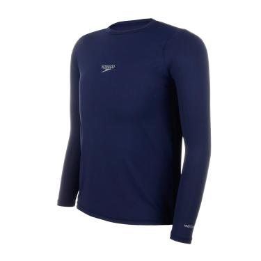 Imagem de Camiseta Infantil, Speedo, Manga Longa, Poliamida com Fastdry e Proteção UV50+, tamanho 4 - Marinho