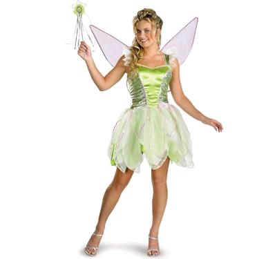 Imagem de Disguise Fantasia feminina de luxo Fadas da Disney Sininho, Verde, Teen/Junior (7-9)