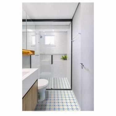 Imagem de Adesivo Para Piso Antiderrapante Lavável Mediterrâneo Losango - 1,20 m