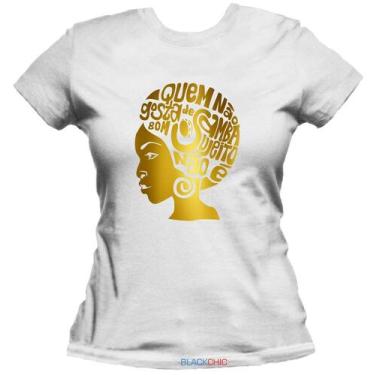 Imagem de Camiseta Samba Negra Afro Feminina Blusinha Baby Look - Blackchic, Bra