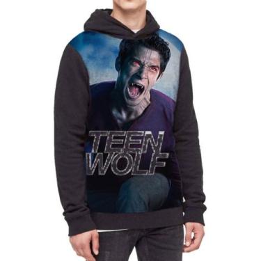 Imagem de Moletom Com Capuz Teen Wolf  Full Print Ref:71 - smoke, Preto, GG