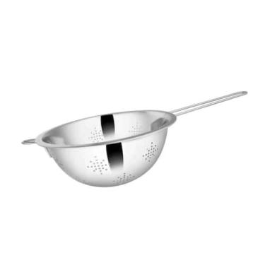 Imagem de Escorredor Peneira Multiuso Arroz Massas Legumes Inox Com Cabo 22cm - 