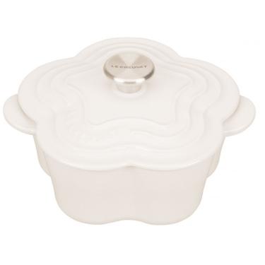 Imagem de Panela Flor Tradicional 20 cm Branco Meringue Le Creuset