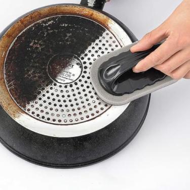 Imagem de Escova de esponja mágica de 2 peças: ideal para limpeza total, remove sujeira sem esforço, ótimo para cozinha e banheiro