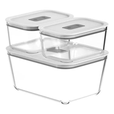 Imagem de Conjunto 3 Potes Herméticos de Vidro Fresh Lock - Ou