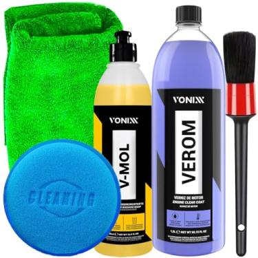 Imagem de Kit Automotivo Shampoo V-Mol Verniz De Motor Verom Vonixx Acessórios Karbox