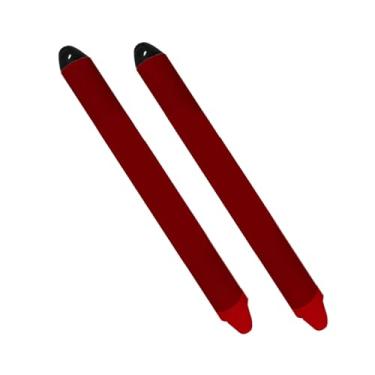 Imagem de Caneta Stylus Touch Screens, suave ao toque, ABS adequado para crianças e silicone macio, aderência ergonômica sem arranhões com cordões destacáveis para rabiscos (vermelha)