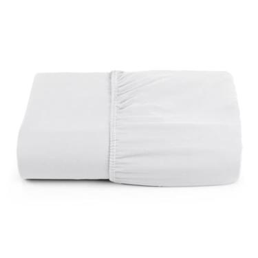 Imagem de Lençol Avulso com Elástico Solteiro Casal Queen King Tecido 400 Fios Toque Macio e Aveludado(branco,Solteiro)