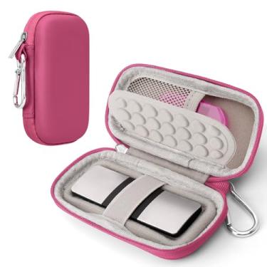 Imagem de Linpr Capa para monitor de frequência cardíaca compatível com KardiaMobile 6L e 1L, capa rígida de viagem para dispositivos de monitoramento de eletrocardiograma AliveCor, inclui caixa de comprimidos