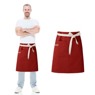 Imagem de Avental de Cintura Vermelho Cafeteria Bar Pub Barbearia 10un