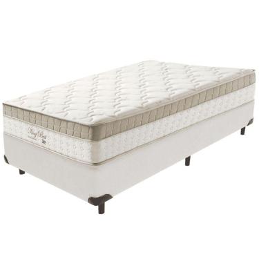Imagem de Cama Box Branco E Colchão King Best Molas Ensacadas Solteiro 88x188x33 Anjos