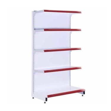 Imagem de Gôndola Prateleira Supermercado 5 Níveis 40x30 New Plus 1,70m Parede Inicial Vermelho - Sa Gôndolas