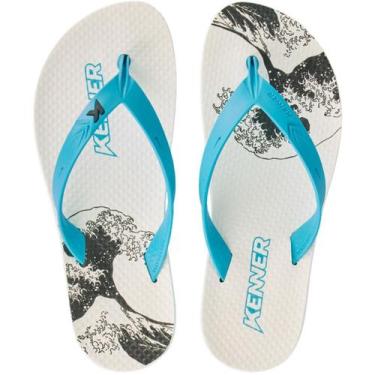 Imagem de Chinelo Kenner Summer Tsunami Masculino - Branco e Azul, 41