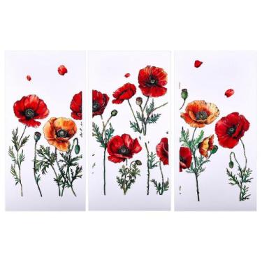 Imagem de Adesivos OLYCRAFT Poppy Rub on Transfers for Crafts 15x30cm