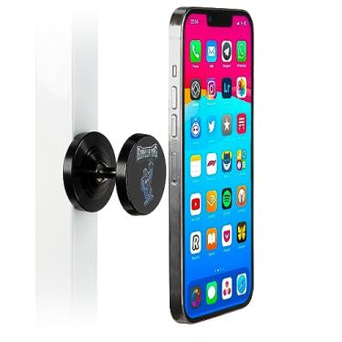 Imagem de GORILLA MAG Suporte magnético de telefone dupla face para academia, suporte extra forte para celular mãos livres, compatível com todos os smartphones, iPhone 14, 14 Plus, 14 Pro, Samsung Galaxy S22, S21, Pixel (preto)