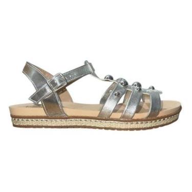 Imagem de Sandália Rasteira com Pedrarias Feminino Beira Rio 8321.1753 Prata-Feminino