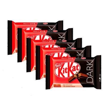 Imagem de Kit 5 Chocolate Nestlé Kit Kat Dark 41,5g