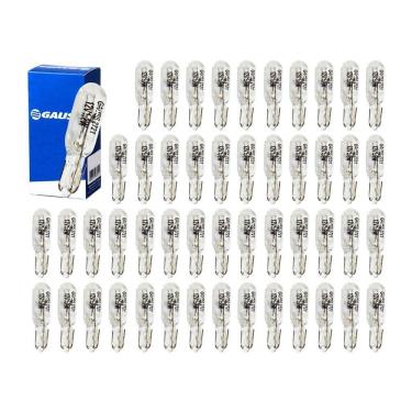 Imagem de Kit 50 Lâmpadas Para Painel Carro Esmagada Pinguinho T5 12V