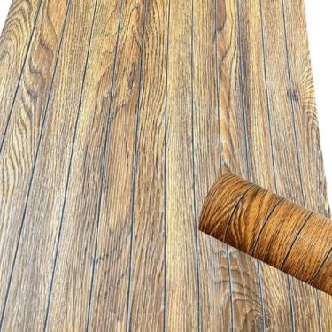 Imagem de Painel Ripado 3D Grosso Madeira Adesivo Rolo Decoração Quarto Sala - T