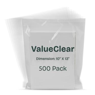 Imagem de Sacos OPP transparentes com bordas reforçadas duráveis – Sacos de embalagem de poliéster seláveis autoseláveis (200, 25 x 33 cm)