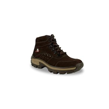Imagem de Bota Adventure Masculina em Couro Legítimo, Cano Médio Netony (Café, BR, BR, Adulto, Numérico, 43)