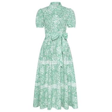 Imagem de Vestido feminino GRACE KARIN, floral de verão, verde esvoaçante