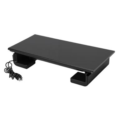 Imagem de Fabater Prateleira de Mesa, Suporte de Computador, Suporte de Monitor Com Hub USB, 4 Portas ABS USB 2.0, Riser de Prateleira de Mesa de Tela para Monitores de Computador, Laptops,