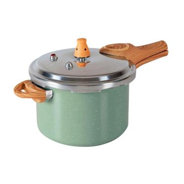 Imagem de Panela de Pressão Brinox Ceramic Life Pressure 4,2L Indução Antiaderente Pro-Ceramic Premium Verde 