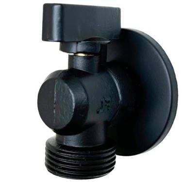 Imagem de Registro Torneira Maquina Lavar Metal Tanque Filtro Preto - Só Acabame