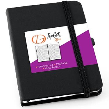 Imagem de Caderneta de Anotações 9x14cm 80 Folhas Pautadas TopGet (Preto)