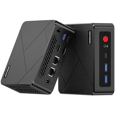 Imagem de origimagic Mini PC C4, Ryzen 5 3550H (4C/8T, até 3,7GHz), 8GB DDR4, SSD M.2 NVMe de 256 GB, Mini Computadores de Mesa HDMI 2.0, Tela Tripla 4K, Micro PC Dual RJ45 LAN, Wi-Fi 5/BT 5.0, Casa/Escritório