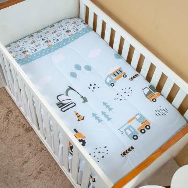 Imagem de Edredom Infantil para Berço Transportes 145 cm