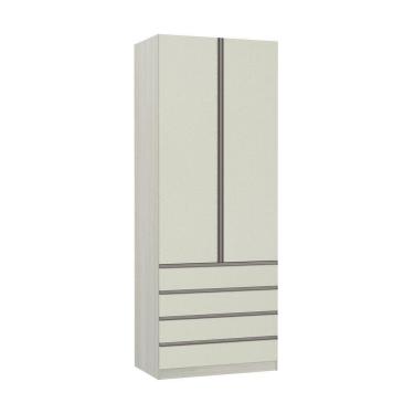 Imagem de Guarda-roupa 2 Portas 90 Cm Legno Crema Com Kashmir
