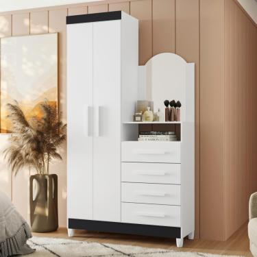 Imagem de Cômoda Giorgia Branco/titanium Rosa Azul Com Espelho