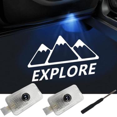 Imagem de ZIFXIS Logotipo de luzes de porta de carro que não desbotam, acessórios de carro compatíveis com Forester Outback Ascent Legacy XV-2 peças