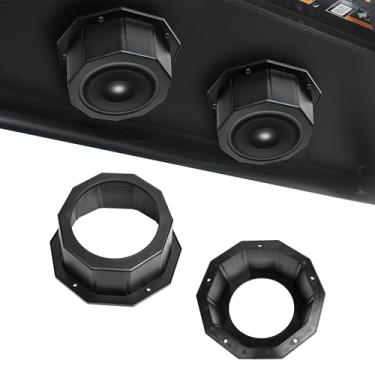 Imagem de RERPRO 2 unidades de caixa de alto-falante de 6,5 polegadas, caixas de alto-falante angulares para fuzileiros navais, UTVs, trailers, caminhões, carrinhos de golfe, quadriciclos, portas, montagem em