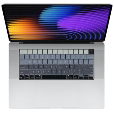 Imagem de Allinside Capa de teclado MacBook para Pro 35.6 cm/40.6 cm (M2/M3/M4, 2021–2025) e Air 33.0 cm/38.1 cm (M1/M2/M3/M4 Pro/Max, 2022–2025), protetor de teclado para laptop, layout ANSI dos EUA, cinza