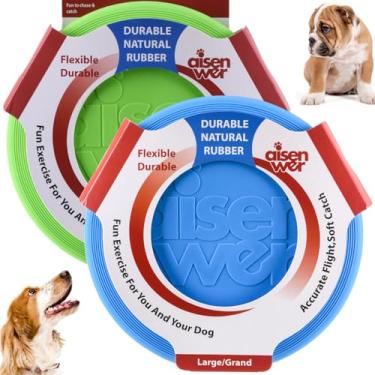 Imagem de Kwispel Disco voador para cães – Brinquedo de borracha durável para buscar – Brinquedos interativos e leves para brincadeiras ao ar livre – Disco mais seguro para atividades saudáveis – para cães