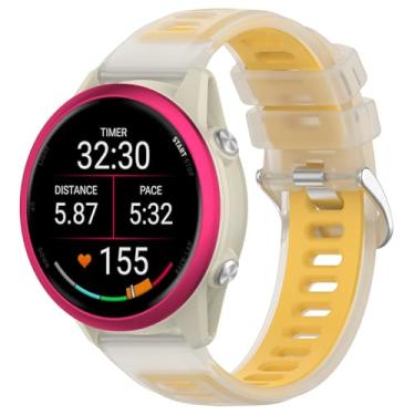 Imagem de Compatível com pulseira Garmin Vivoactive 5, pulseiras de substituição de 20 mm para Garmin Vivoactive 6/3/3 Music, Forerunner 570 42 mm/165/55/645/645 Music/245/245 Music (amarelo)