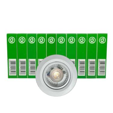 Imagem de KIT10 SPOT LED 5W BRANCO REDONDO BRANCO QUENTE 3000K